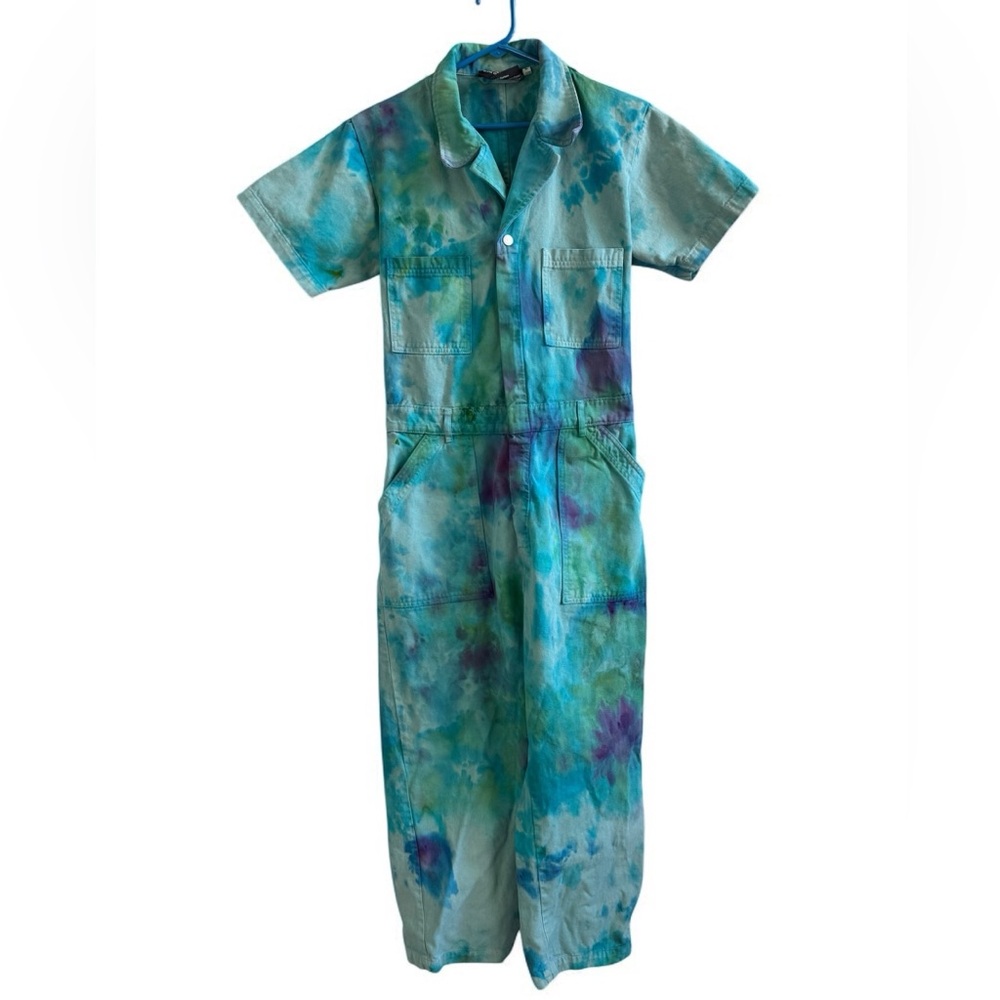 Big Bud Press Tie-Dye Jumpsuit in Blue and Green